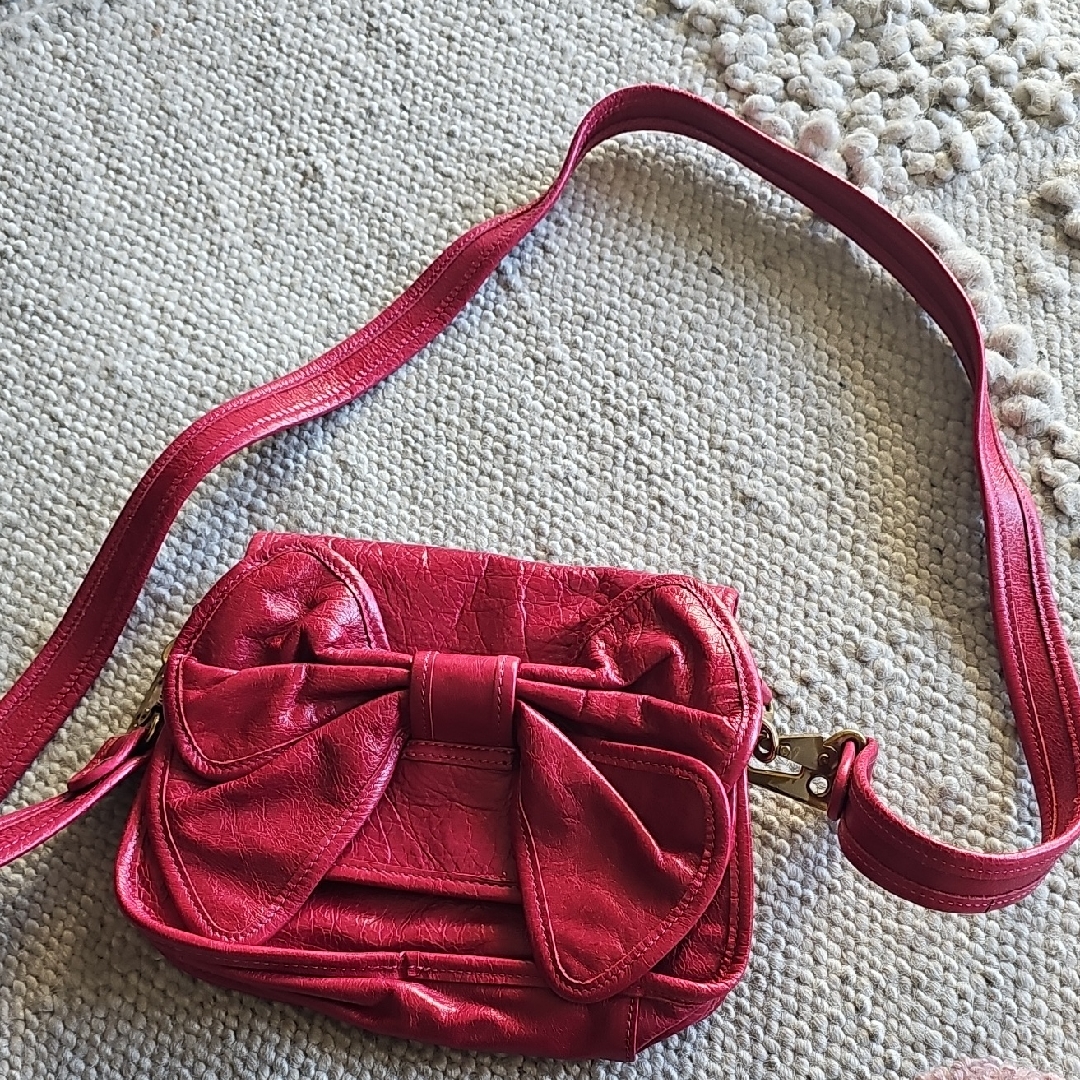 Red Valentino Chic Red Crossbody Bag With Bow